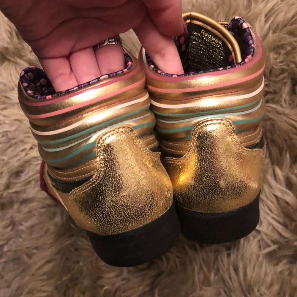 Metallic Gold Reebok Sneakers - Picture 3 of 4